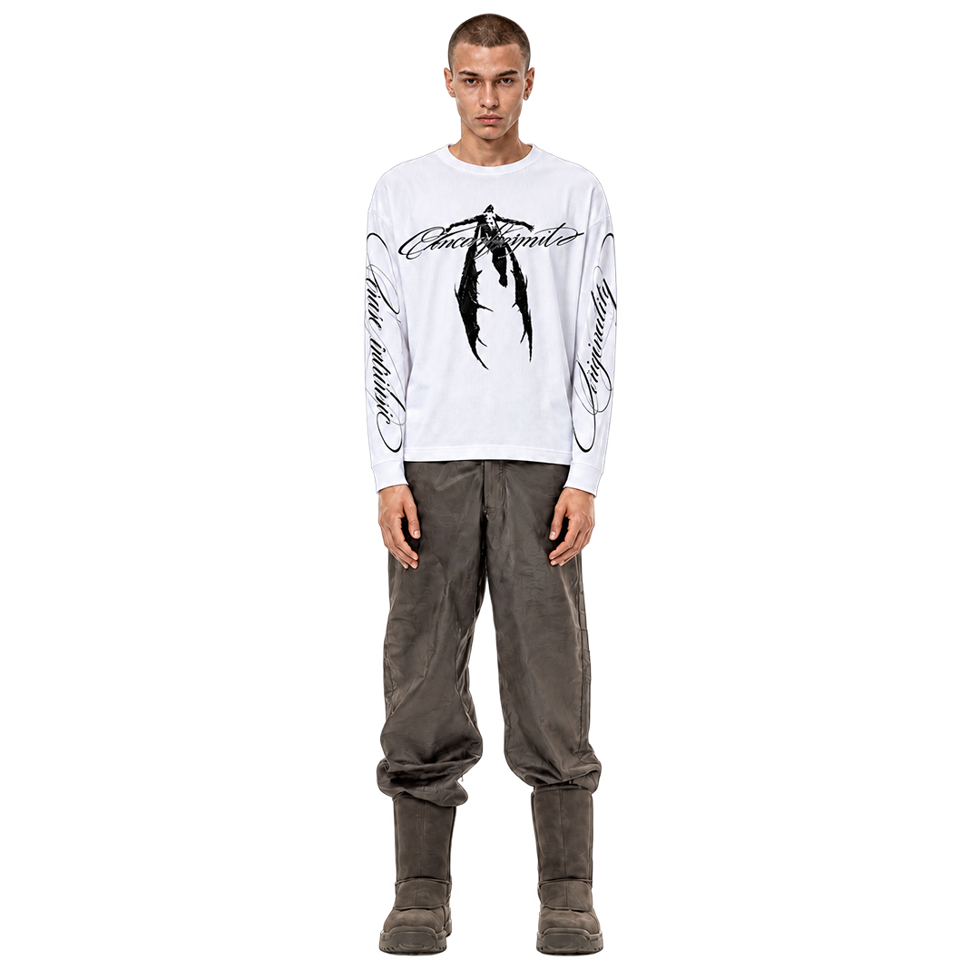 XD0Q- WAFFLE KNIT WHITE